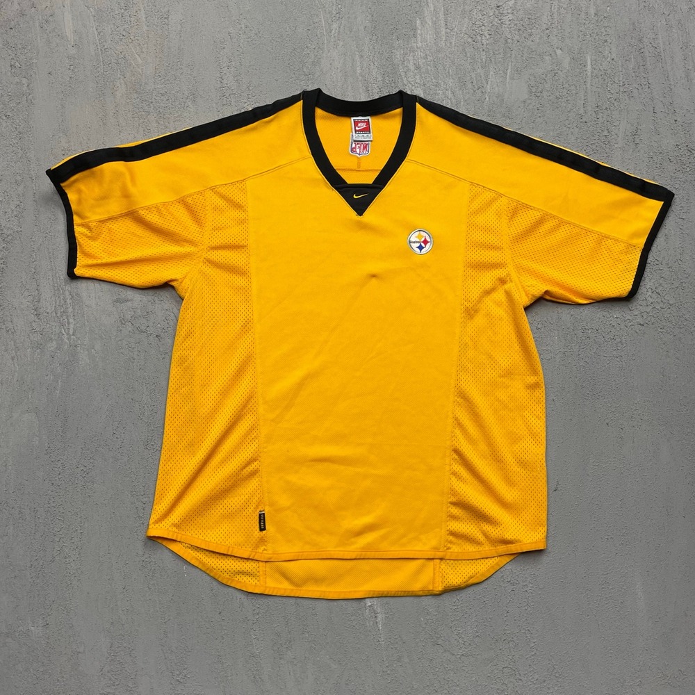 Vintage NFL Pittsburgh Steelers Jersey Mens XL Yellow 90s Nike